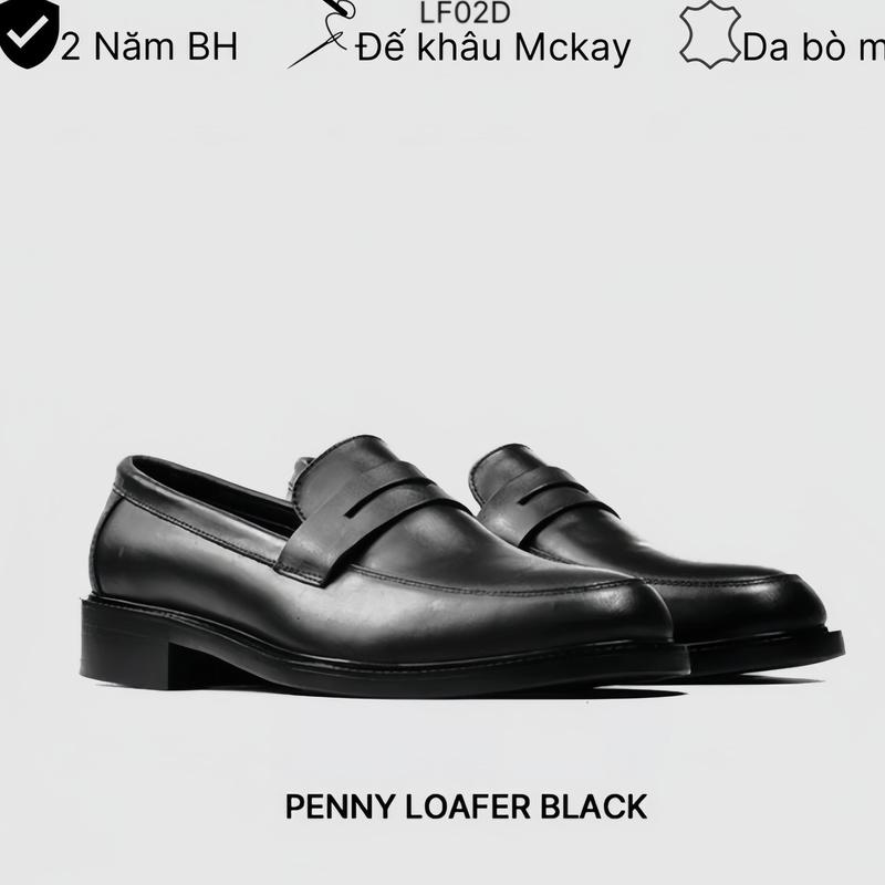 Penny Loafer Da Bò Đế Đỏ Gỗ 3cm , Bảo Hành 12 Tháng  Nam Jean , Giày lười nam dự tiệc kỉ yếu Lưu Ý Lùi 1 Size So với Giày Thể thao