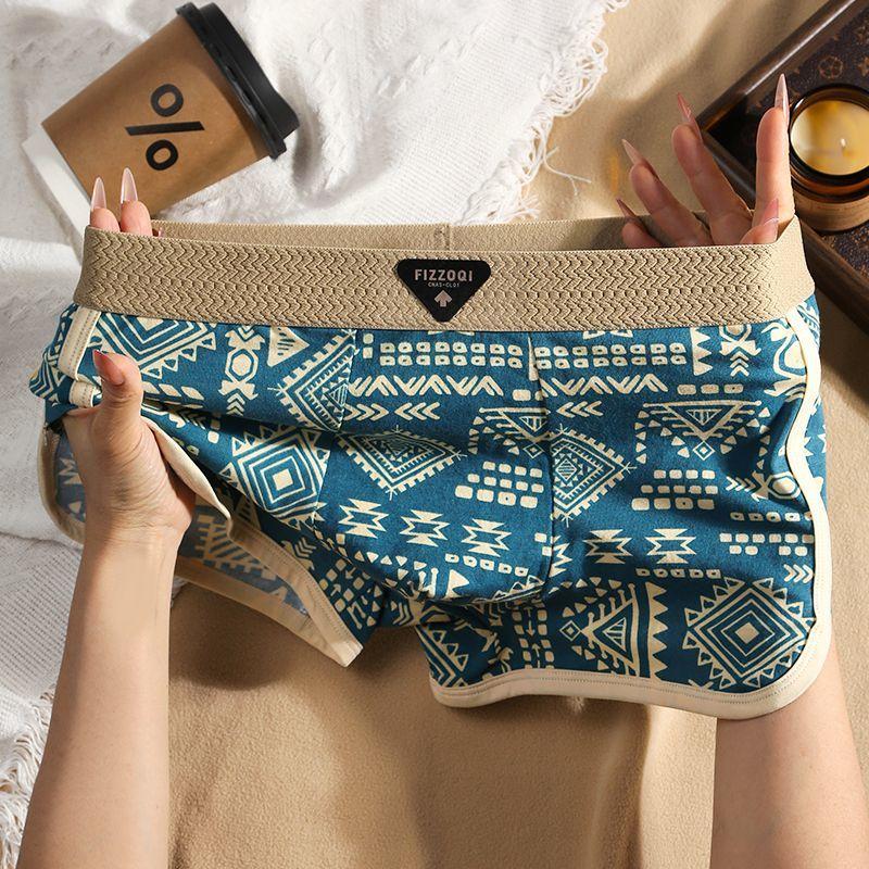 Quần Đùi Boxer Nam, Phong Cách Cổ Điển, Làm Bằng Cotton Nguyên Chất, In Cá Tính Amaya, Thoải Mái Và Thoáng Khí, Thời Trang, Thiết Kế Bốn Góc, Thích Hợp Cho Bé Trai 2
