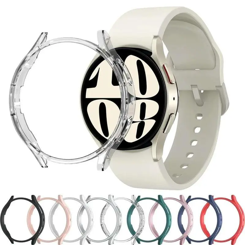Protection Cover for  Galaxy Watch4 5 6 7 40mm 44mm Pro 45mm Case Plastic frame Coverage Protector Bumper no glass