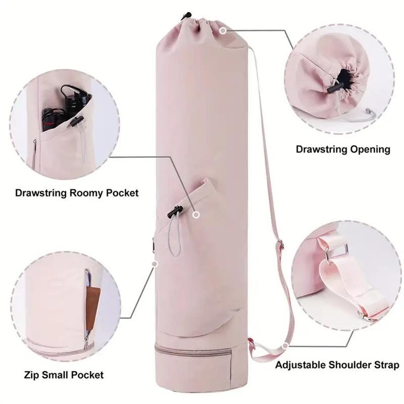 Product Introduction of Yoga Mat Bag, Multifunctional Storage Yoga Mat Bag with Water Bottle Pocket & Waterproof Wet Bag, Adjustable Shoulder Strap Sports Bag for Yoga & Pilates 4