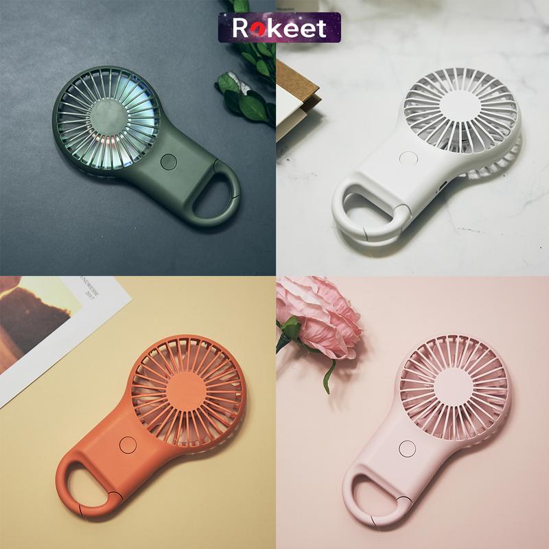 Product Introduction of Rokeet Kipas Angin Mini Portable Genggam Gantung Rechargeable Mini Fans Exquisite 3
