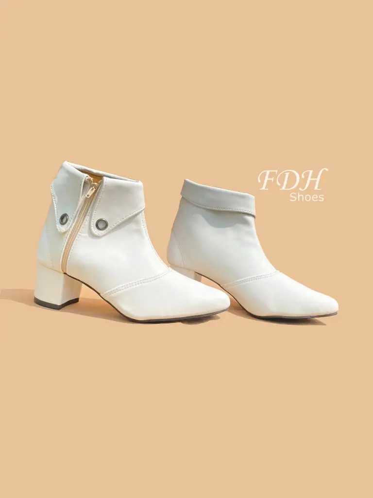 Sepatu Boots Anak Perempuan Hak Tinggi 5 CM Kerah STA