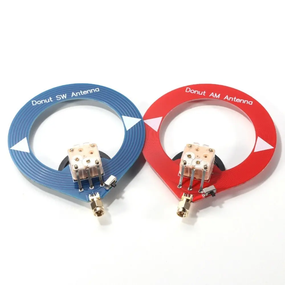 Mini 4-24MHz Donut Broadband Antenna Compact Portable SW Shortwave Antenna 500-2000kHz Loop Antenna Module for HFDY DSP1 DSP2 Malachite Receiver