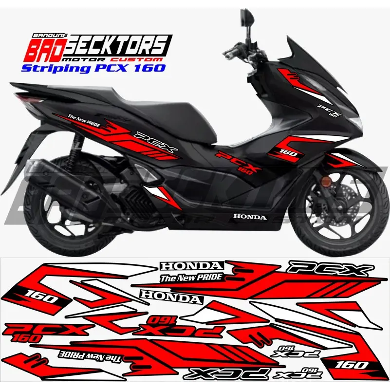 STRIPING HONDA PCX 160 NEW GRAFIS KEREN