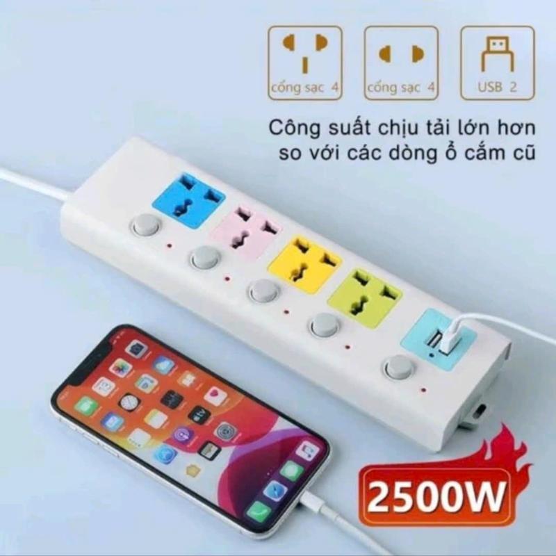 Ổ cắm điện đa năng - Có công tắc + đầu cắm USB - Tiện lợi 1