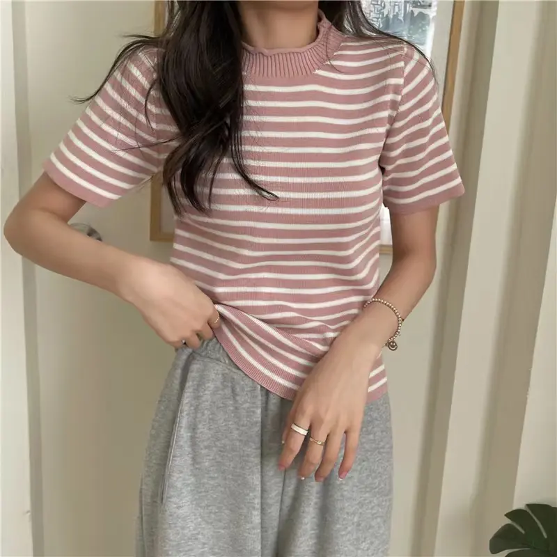 Bellastyle Inner Rajut Turtleneck Lengan Panjang Model Terbaru | Dalaman Hijab | Atasan Wanita Rajut | Baju Stripe Fit Tangan Panjang | Top High Knitwear F2102/F2107 8