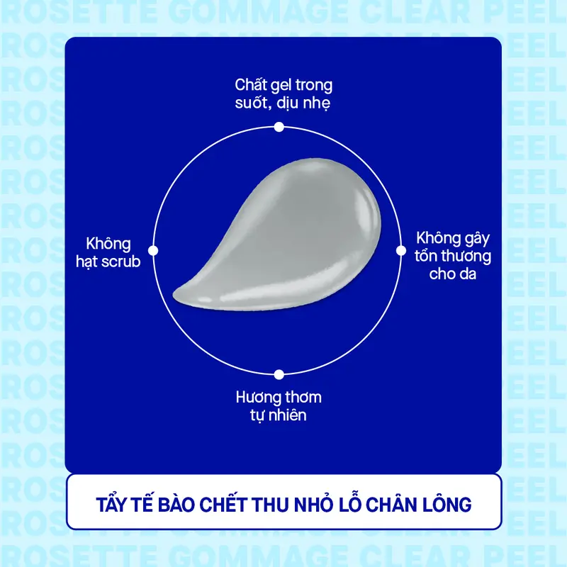 Tẩy Tế Bào Chết Rosette Hỗ Trợ Thu Nhỏ Lỗ Chân Lông Gommage Clear Peel 120G 2