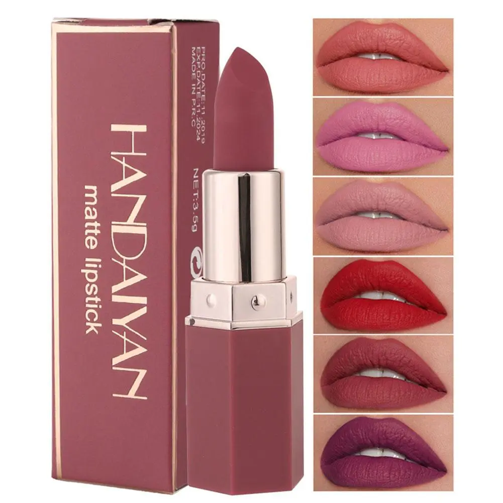 Matte Lipstick Smooth Breathable Texture Long-Lasting Lip Makeup Waterproof Makeup Girls Festival Birthday