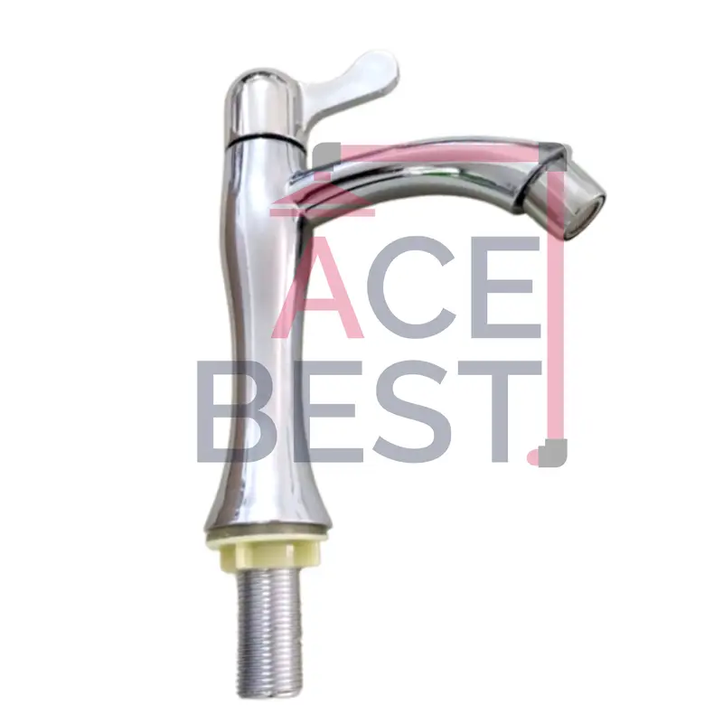Kran Air Wastafel Tancap Bawah Keran Cuci Tangan Bahan ABS Chrome SLT-235 2