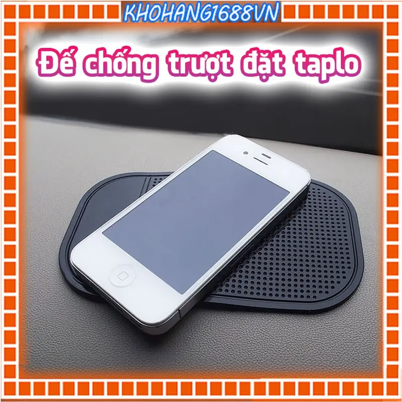 Miếng đệm chống trượt trên taplo ô tô - Chất Liệu Silicon Mềm Dẻo, Siêu Bền, Chắc Chắn 0