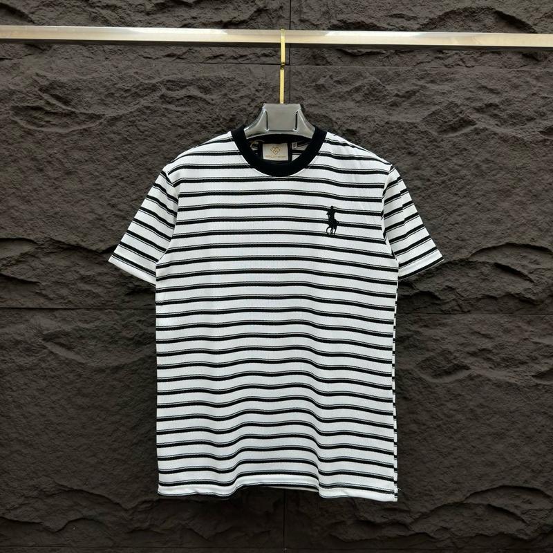 Áo thun nam cổ tròn dệt sọc ngang nhỏ, chất cotton gai codan