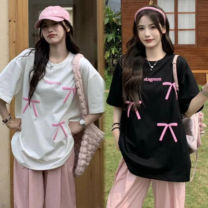 Kemeja-T Leher O Ikatan bentuk rama-rama, Gaya Korea, Ketibaan - TikTok ...