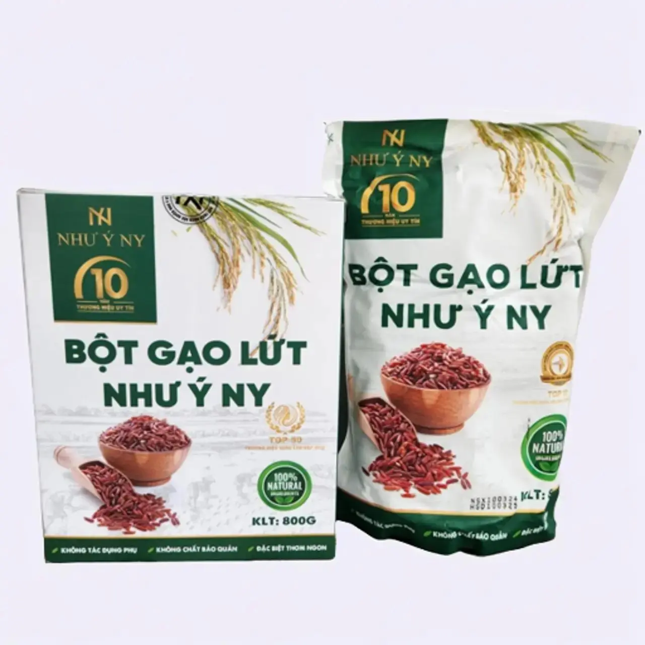 Bột Gạo Lứt Như Ý Ny - 01 Hộp - Mỗi Hộp Gồm 01 Túi Bột 800g