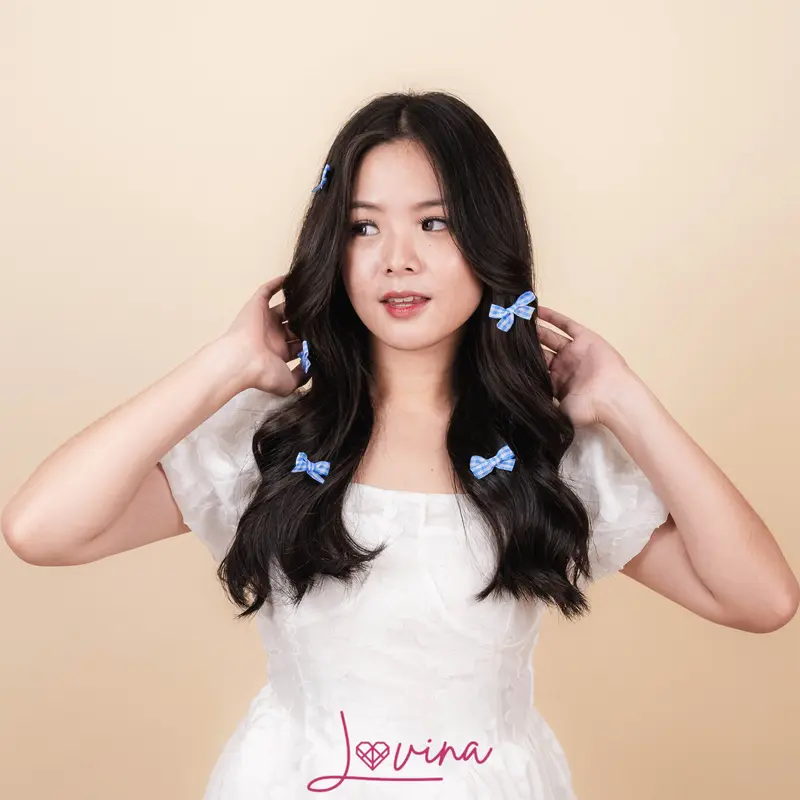 Lovina Jepit Lia - Aksesoris Rambut Pita Rebbon Wanita Anak Coquette Ala Korea 6