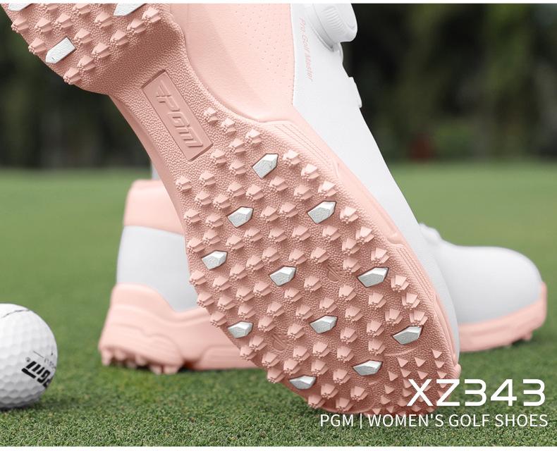 Product Introduction of [PGM] Golf Shoe Women's Waterproof Sneakers Anti-Slip Lightweight Knob Comfortable Shock-Absorbing Mid-Sole Nail-Free Shoes Xz343 17