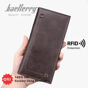 Dompet Panjang Pria Kulit PU RFID Protect BAELLERRY C3024