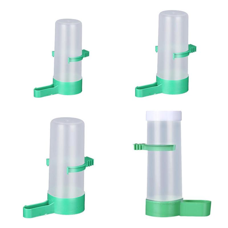 Product Introduction of Plastic Pigeon Parrot Birds Feeder Water Drinker Cup Double Cups Auto Pet Drinking Clear A0B1 38