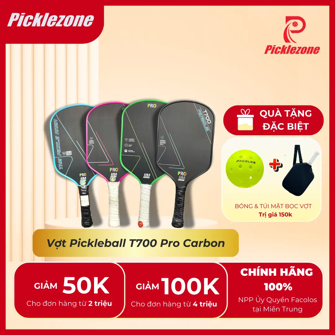 Vợt Pickleball Carbon T700 Pro 16MM Chính Hãng - Dòng Sản Phẩm Cao Cấp