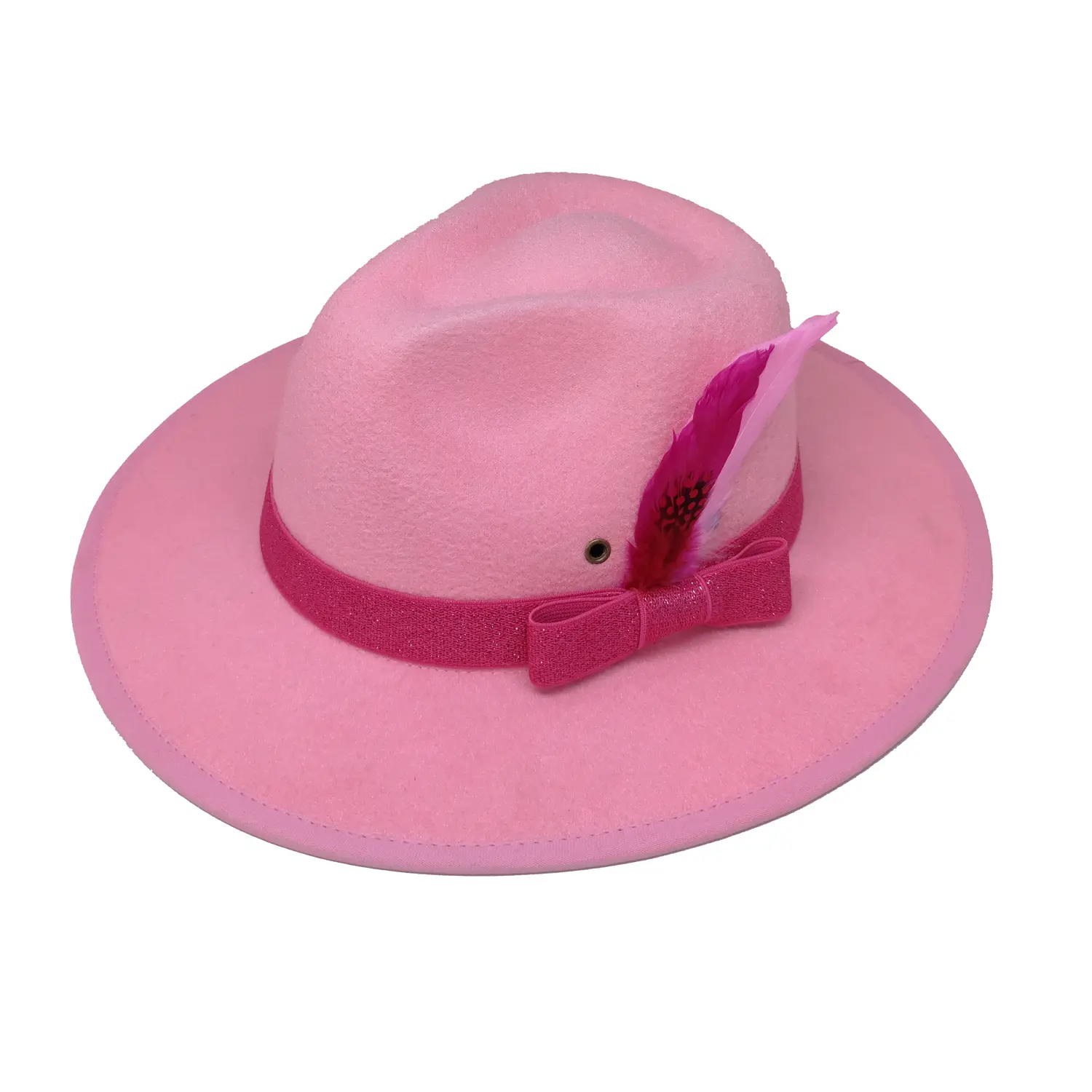 Topi Panama Lady Pink & Red Premium Hats Original SLMNHAT | Topi Fedora Wanita Aksesoris Elegan