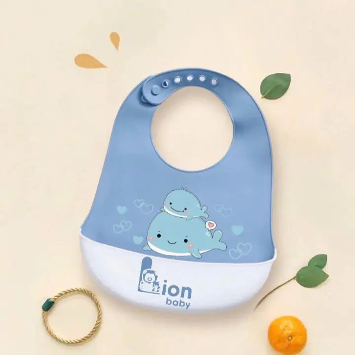 Yếm Ăn Dặm Có Máng Chất Liệu Silicon Có Chỉnh Kích Thước Cho Bé Cho Bé 0