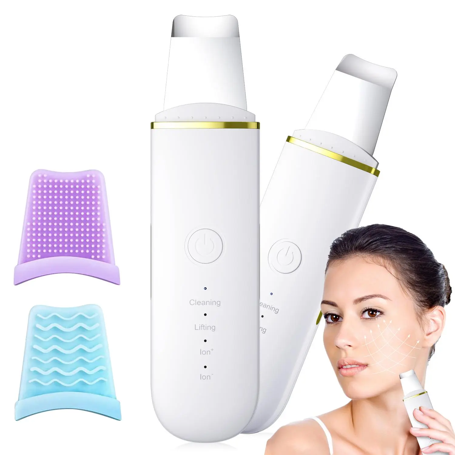 Electric Facial Scrubber, 1 Count Facial Skin Care Scrubber with 4 Modes, Deep Facial Cleansing Tool, Skin Care Tool for Women & Men