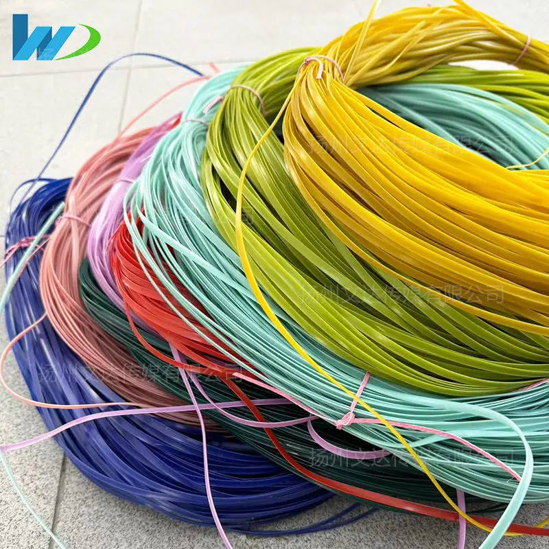 Vật Liệu Dệt Mây Phẳng, 5mm, Sợi Mây PE, Dệt Giả, Túi Dệt, Thủ Công Tự Làm, Làm Bằng Nhựa, Wenda