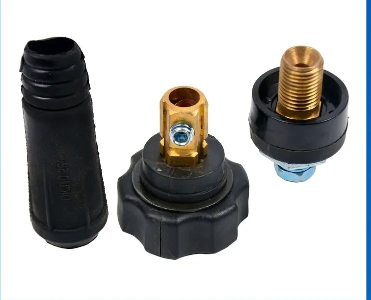 Bộ giắc máy hàn có ren xoáy 10-25 - Bộ đầu cốt máy hàn vặn ren nhỏ rắc nối máy hàn  ren vặn 2