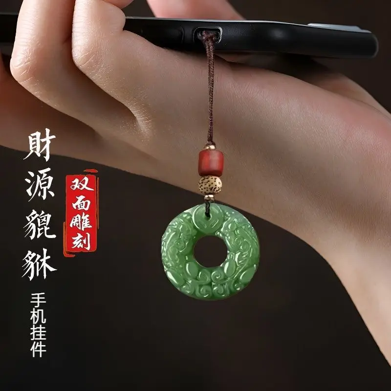 Dây Chuyền Chìa Khóa Tỳ Hưu, Hai Mặt, Mặt Dây Chuyền Chìa Khóa Ô Tô Cao Cấp, Quyến Rũ Điện Thoại Di Động Tinh Tế, May Mắn Và May Mắn Thay Đổi, Đồ Trang Trí Cổ Cho Nam Và Nữ, Phụ Kiện May Mắn