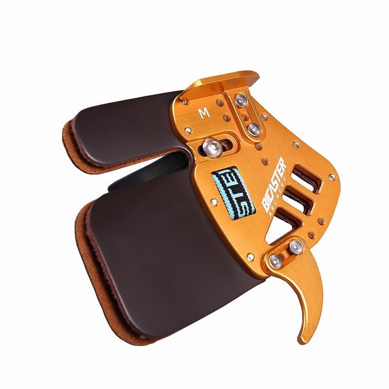 Product Introduction of Bicaster Archery Finger Tab Guard Protection Genuine Leather + Aluminum S/M/L For Tradition Recurve Bow 12