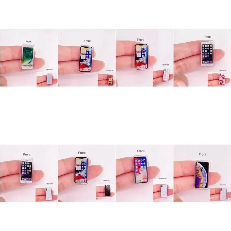 Mô Hình Điện Thoại Thu Nhỏ, Kích Thước 1: 12, Điện Thoại Mini, Thích Hợp Để Đồ Trang Trí Nhà Búp Bê, Phụ Kiện Nhà Búp Bê, Mô Hình Điện Thoại Di Động, Vật Phẩm Thu Nhỏ, Phụ Kiện Nhà Búp Bê 2