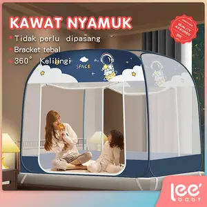 LEE kelambu tidur tali Astronot Kelambu Astronot 150*200、160*200、180*200、220*200 Tidak perlu memasang jaring nyamuk rumah yang dapat dilipat