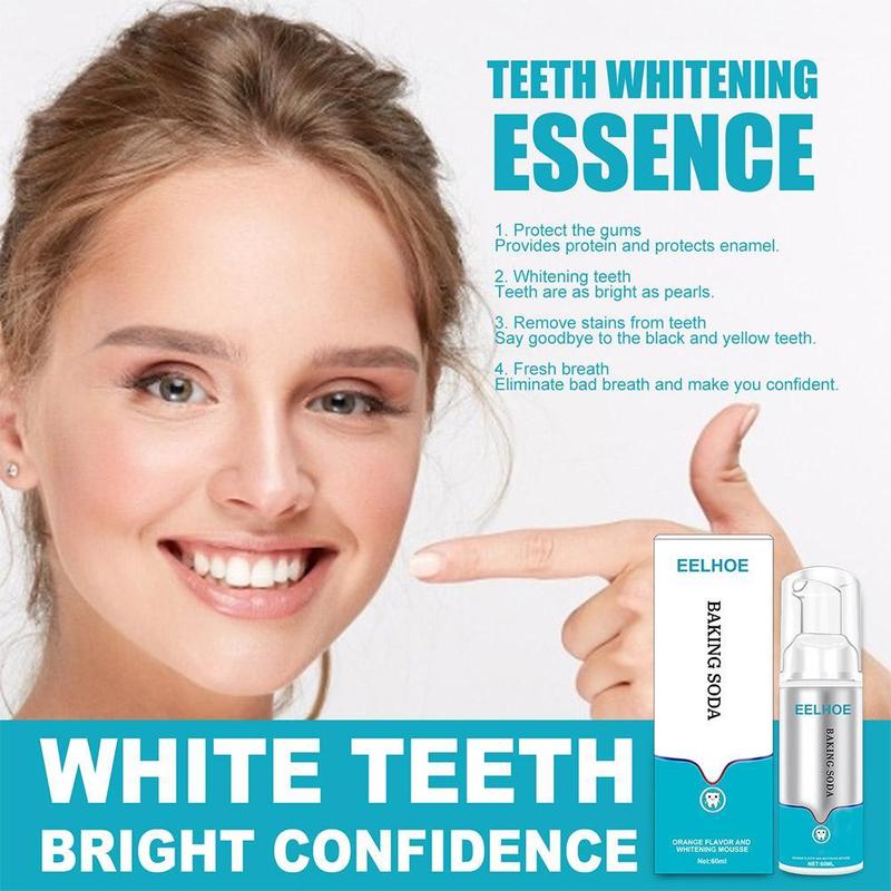 Product Introduction of EELHOE Baking Soda Organic Whitening Mousse 60ml Busa Padat Efektif Mengurai Dan Menghilangkan Noda Kuning, Noda Teh, Noda Kopi Dan Berbagai Noda Menguraikan Pigmen Yang Terkumpul Memutihkan Gigi Nafas Segar Melindungi Gigi Dan Gusi Pasta Gigi 40