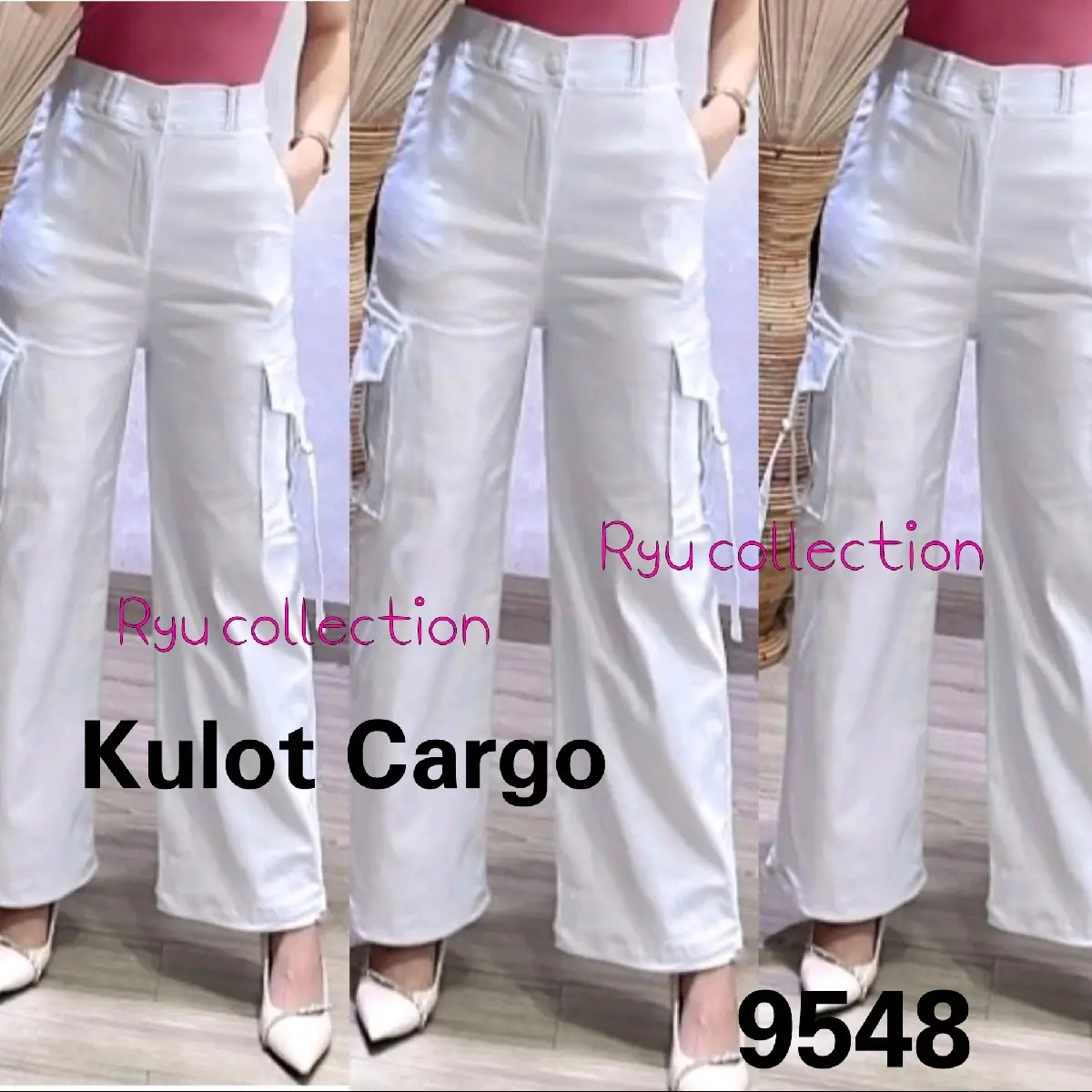 Celana Kulot Cargo Softjeans Stretch Melar import 9548