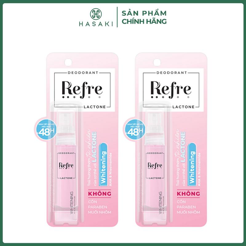 Combo 2 Xịt Khử Mùi Refre Hương Lactone Hỗ Trợ Sáng Da 30ml | HASAKI BEAUTY