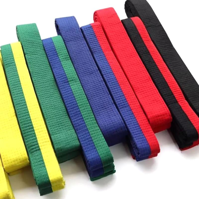 Thắt lưng xếp hạng màu, dành cho Taekwondo, chất liệu bông, thích hợp cho võ thuật và Karate, thắt lưng đồng phục, dành cho trẻ em và người lớn 4