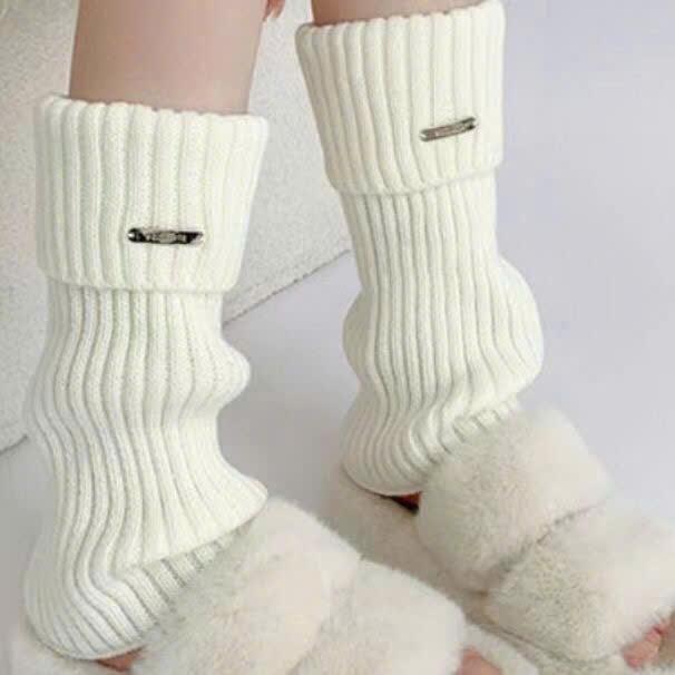  Vớ Bao Chân Nữ Phong Cách Nhật Bản Vớ Dệt Kim Có Nhãn Mùa Thu Đông Women Voi Cotton tất  ống tất  ống vớ  phồng tất  ống 