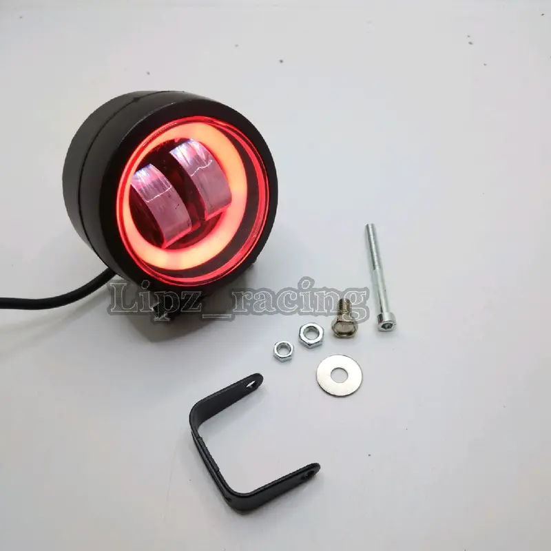 lampu tembak sorot tembak led cwl 2 mata 4d  cree model.bulat body plastik untuk semua jenis motor Motorcycle 4