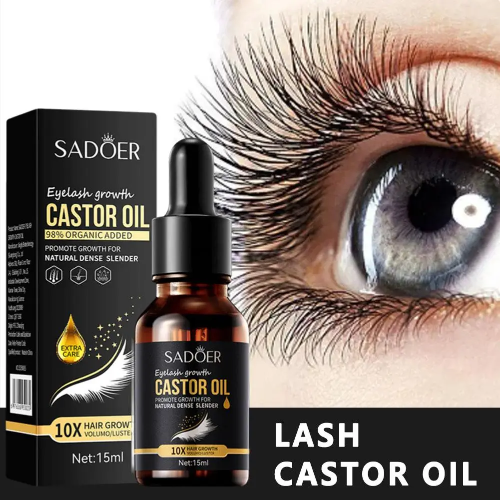15ml Natural Castor Oil Lash Boost Lash Growth Oil Eyelash Primer Castor Oil Eyebrow Lash Boost Lashes For Men Women