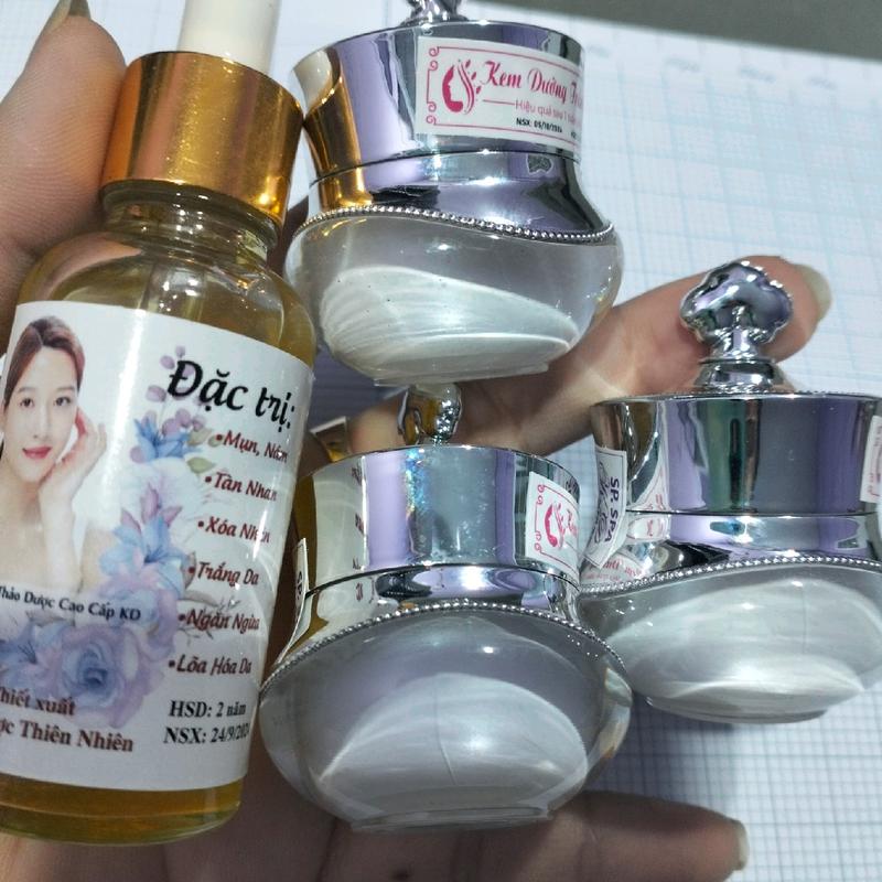 Thiên Nhiên 1 serum manh và 3 huu kem dưỡng manh Skincare đặc trị mụn mịn xóa nếp xua da dầu