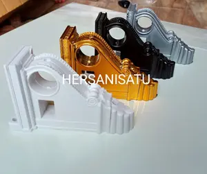 Breket Penyangga Besi Batang Gorden Model Eropa Putih