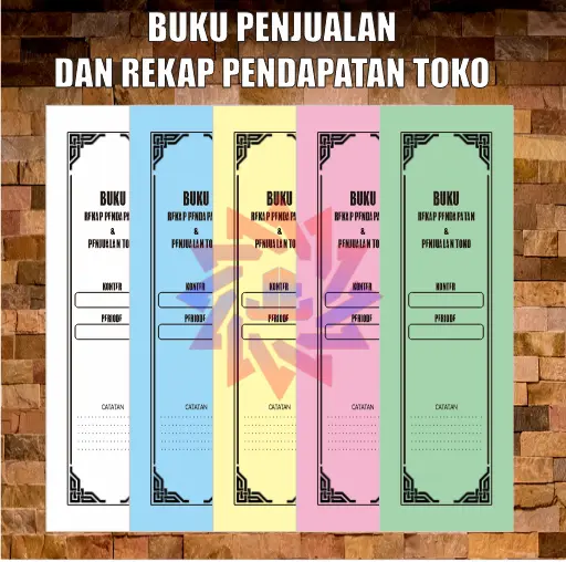 Buku rekap catatan penjualan dan pendapatan toko