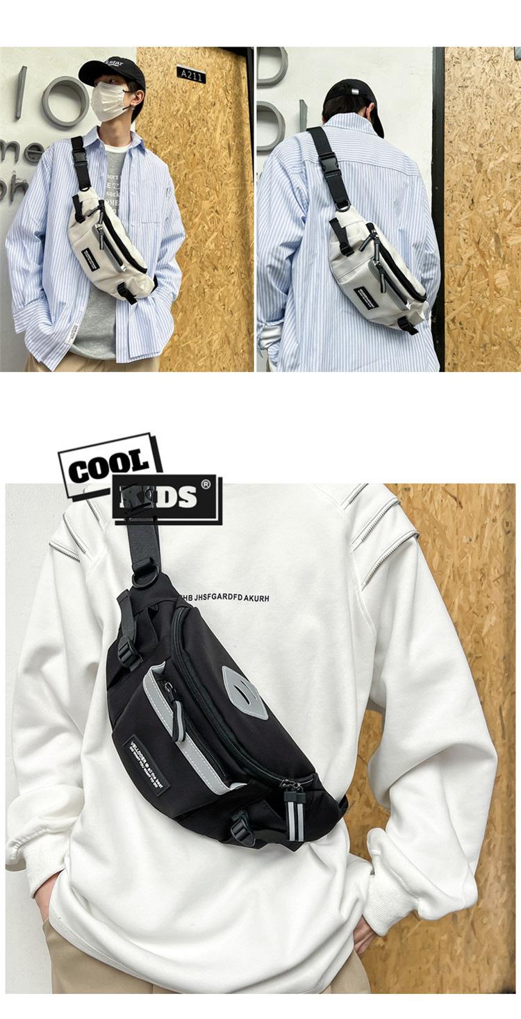 Product Introduction of New Japanese Ins Chest Bag Harajuku Large-Capacity Crossbody Bag Men's Fashion Brand Multi-Functional Travel Sports Small Bag All-Match Waist Bag 9