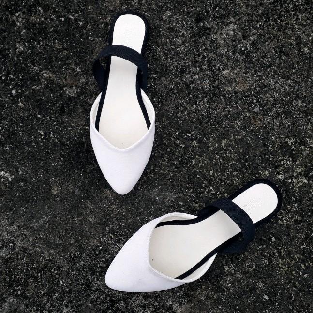 Sandal wanita selop flat shoes karet belakang BP 12 3