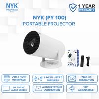 Gambar Mini Smart Projector NYK PY-100 200 ANSI Lumens HD 720P - Mini LCD Projector NYK Smart Android PY 100 dari GGSTORESBY Kota Surabaya 2 Tokopedia