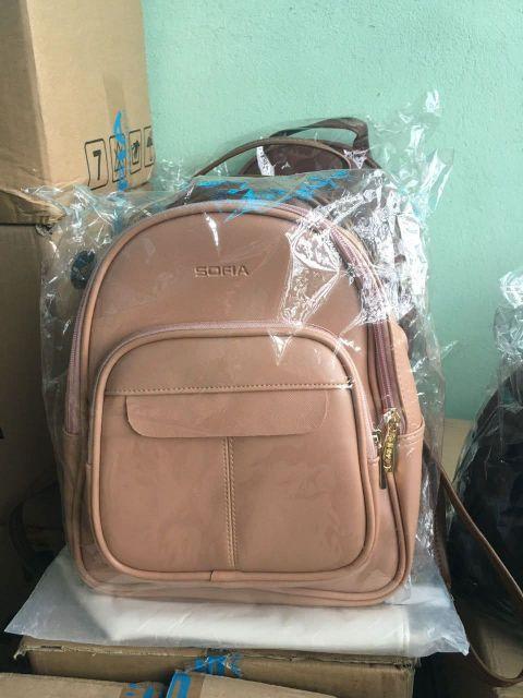 Product Introduction of Balo thời trang nữ Sofia size trung (size 26) màu bò, đen, nâu, cà phê, kem, hồng da, xanh lá - Balo nữ 9