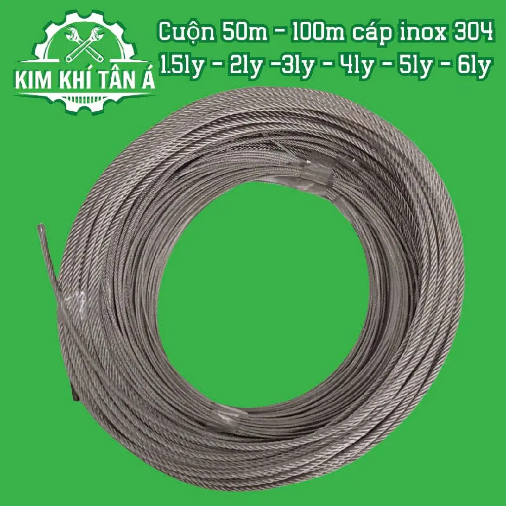 Cáp inox 304 - Dây cáp inox 3ly - 4ly -Liên Sơn-