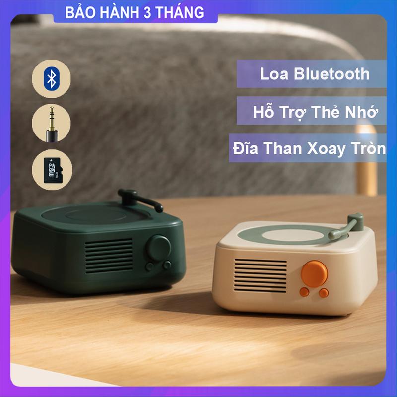 Loa Bluetooth Đĩa Than Phong Cách Cổ Điển | Loa Không Dây Classic Loa Bass Siêu Trầm Kết Nối Thẻ Nhớ, Máy Tính X17 Nghe Nhạc Củ Loa