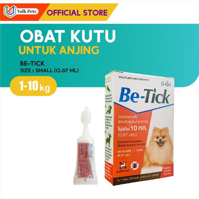 Gambar Be-Tick 1-10 Kg For Small Dog / Obat Kutu Anjing dari M-Pets Volk Pets Indonesia Kota Tangerang Tokopedia