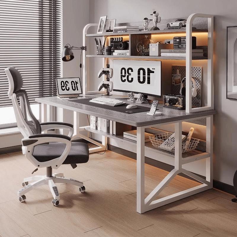 Bàn Học & Làm Việc Liền Kệ Sách 1 Tầng KT 1m2 Chân Sắt Sơn Tĩnh Điện Mặt Gỗ MDF Cao Cấp Kích Thước 60cm Tiện Ích Tiết Kiệm Diện Tích An Toàn Chống Nước Chống Ẩm