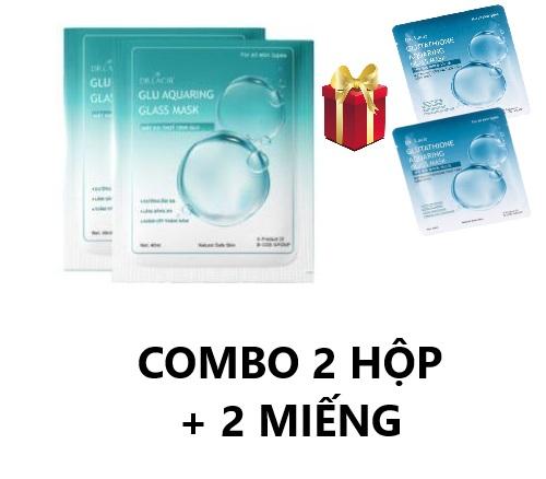 (COMBO 2 HỘP + 2 MIẾNG) mặt nạ thủy tinh glu aquaring glass mask dr lacir chính hãng drlacir Skincare Cosmetics Tea Nữ Women Trà